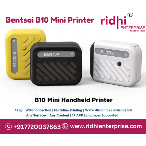 Bentsai B10 Mini Handheld Inkjet Printer-Pocket Sized for Expiry Dates, QR Codes, Batch Coding, and Mobile App Conn